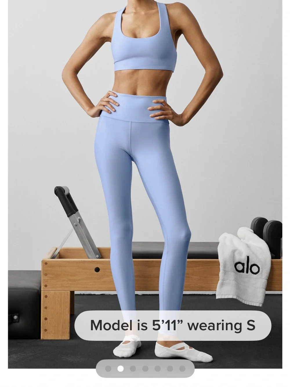 Alo 7/8 High Waist Airlift Legging in Light Provence Blue.  Xs.  NWT